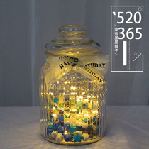 Lucky Star bottle wishing jar Drifting bottle empty finished stack origami strip diy handmade gift transparent large 520