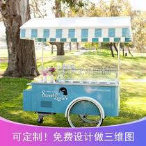 Home groceries outdoor wrought iron ice cream shop Bowl bowl cake car Mid-Autumn Festival Event Display car