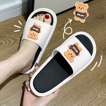  Cool slippers female summer household non-slip childrens ins tide home cute bathroom bathing outside wearing couple slippers male