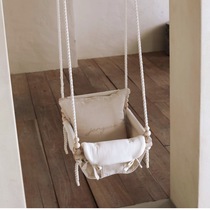 Ins wind Korean baby home indoor hanging chair baby small hanging basket swing cloth rocking chair childrens swing