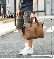 Tide Cards Business Trips Canvas Handbag Men Casual Single Shoulder Skewed Satchel Bag multifunction briefcase backpacks