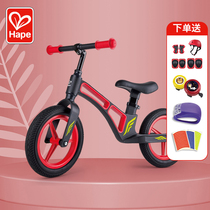 Hape Child Balance Car Slip Bike 3-year-old sliding without foot and two rounds of walking with a baby parallel car slip