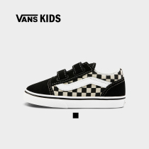 Vans Vans childrens shoes official childrens checkerboard velcro boys and girls canvas shoes board shoes Baby shoes