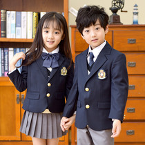 Suit class uniforms Primary school uniforms for boys and girls three sets Spring and autumn winter British Academy style kindergarten Garden uniforms