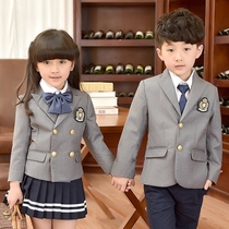 Suit class uniform primary school childrens clothing for men and women suit Autumn Winter British college wind kindergarten yuan fu