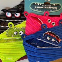 Really fragrant good goods export Israel monster zipper bag ins Net Red personality funny stationery student pen bag