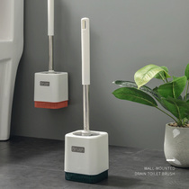 Toilet brush set hanging wall cleaning toilet brush no dead corner with base home toilet artifact cleaning toilet brush