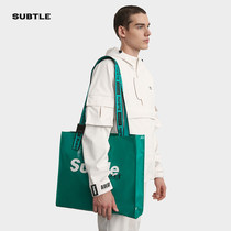 Subtle fan tote bag trendy brand fashion Hand bag large capacity simple shoulder bag leather bag men and women