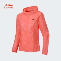 Li Ning sports trench coat ladies summer cardigan zipper casual hooded jacket sportswear top casual wear