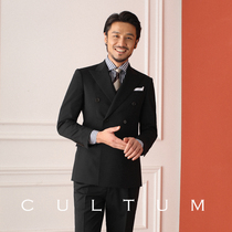 CULTUM100 worsted wool semi-hemp lining business non-perm suit Mens suit double-breasted formal suit