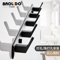 Door clothes hangers a row of wall hanging long strip fitting room bathroom door rear adhesive hook coat wall without punching