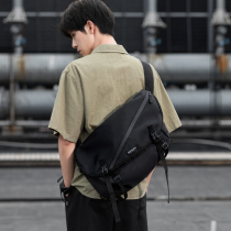 Single Shoulder Bag Mens Bag Mens Diagonal Satchel Wave Tooling Function Day Tying Book Backpack Computer Bag Satchel Big Capacity