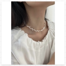 IMMLS irregular baroque classic Wild French clavicle pearl necklace plated 18K gold popular spot