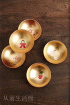 Japan Made Import Day Style Resin Gold Leaf Lacquers Small Wine Cups Sushi Dessert Cups Sashimi Cups Dessert Cups