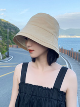 Japan ARXE fisherman hat summer womens double-sided sun visor sunscreen cap cover face anti-UV visor cotton and hemp bucket hat