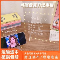 Acrylic message board ins small red book with transparent note board erasable desktop memo creative writing board