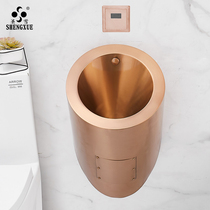 Holy snow rose gold urinal 304 stainless steel urinal toilet wall induction urinal commercial