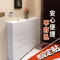 Ultra-thin flip shoe cabinet home door small apartment 17cm thin door outside shoe rack simple modern porch cabinet storage