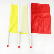Referees track and field yellow white flag signal flag referee meeting flag White flag red flag red flag