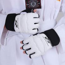 Taekwondo foot guards childrens protective gear adult training competition boxing gloves half finger Sanda ankle protection