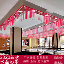 Christmas Day New Years Day Crystal Silk with mall Jewelry Store Adornment Creative Color with Gold storefront Ceiling Opening Arrangement