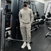 Suit Mens sports clothes Autumn Winter Collar Casual Trend Easy Fashion Rocking Grain Suede Training Fitness Lovers Clothing