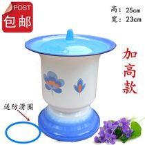 Large anti-slip old enamel high-foot spittoon old spittoon childrens pot children sitting in pot