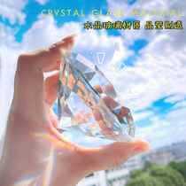 Cross-border New Mechia Shoot Crystal Phantom transparent Waterdrill Glass Decorative Pendulum prop Large number Diamonds 10cm