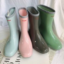 2021 new summer fashion wear waterproof rain shoes short tube jelly water shoes casual water boots non-slip rain boots female adult