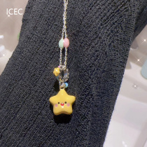 Summer Color Pentagram Pendant Necklace 2023 New exploits Advance Sensation Small Crowddesigner Locks Bone Chain