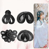 Ancient costume wig bag head pressed soft bow full hair silk crazy dream bun Ming system simple and easy to use ancient style Hanfu hair bun