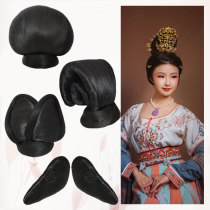 Ancient costume Hanfu wig Tang made Imperial Concubine peach skirt hair bun peach type di bun studio film and television style