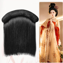 Ancient costume Hanfu wig face pad hair Tang style full hair silk sides round horn fairy forehead short hair curtain