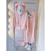 2022 Spring new net red salt series Fried Street Fashion Casual Sportswear Pink Sweatpants Two Suit Women