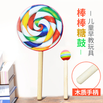 Kindergarten early education toy childrens lollipop hand drumming Orff percussion instrument 6 inch 8 inch 10 music teaching aids