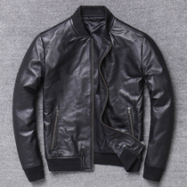 Special loss money clear stock leather leather mens baseball clothing motorcycle jacket fashion casual first layer cowhide jacket