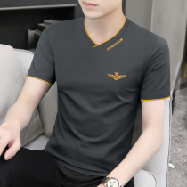 2 pieces) Modale 2022 new mens ice silk short sleeve t-shirt pure cotton summer ice sensation speed dry up white clothes