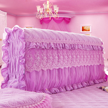 All-inclusive lace bedside cloth dust cover leather bed irregular soft bag European bed head cover Korean version