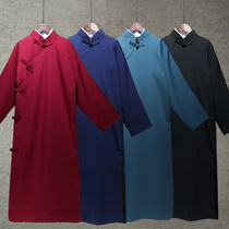 Crosstalk costume gown Allegro gown Chinese style Republic May fourth youth students Man robes Chinese ma gua