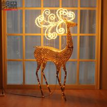 Langsen 1 5 m Golden Christmas Deer 150cm Luminous Christmas Deer Large Christmas Decoration Scene Ornaments Christmas