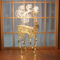 Langsen 150cm Christmas Deer Decoration 1 5 m Glowing Christmas Elk Silver Christmas Ornaments Scene Arrangement