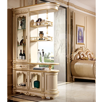 Wine shoe one wall wood inter-office partition cabinet Continental carved xuan guan ju storage double-sided Hall Cabinet
