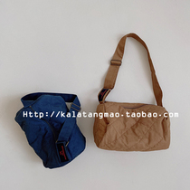 Kara Tang cat imported from South Korea made toned children boys and girls Middle and big children round bucket Japanese bag 828