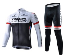 Black white TREK Trick long sleeve riding suit road bike men and womens spring and autumn sun protection riding clothes
