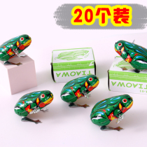Iron frog toy small frog toy childrens gift clockwork jumping frog animal bounce after 80 nostalgia