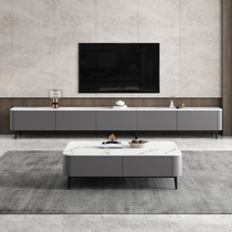Italian Type Rockboard Tea Table TV Cabinet Composition Modern Minimalist Terrace Cabinet Nordic Living Room Small Family Wall Cabinet High Cabinet