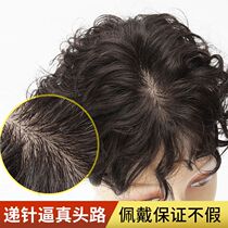 Head hair patch Female cover white hair Hair patch head wig real hair incognito curls Natural hair top fluffy curly short hair