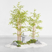 Simulated bamboo interior decoration fake bamboo partition screen wall landscaping outdoor decoration bamboo potted encrypted green plants