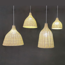 Wedding props wedding hall ceiling decoration Mori rattan chandelier restaurant hot pot restaurant Tea House bamboo woven rattan light shade