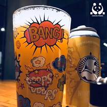 Explosive graffiti craft beer cup INS Wind Net Red personality Creative Glass can hold boiling water 470ml